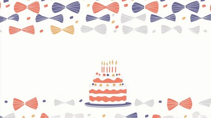 Playful birthday celebration with whimsical cake design festive atmosphere greeting card delightful viewpoint