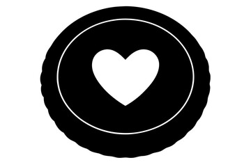 heart on black background