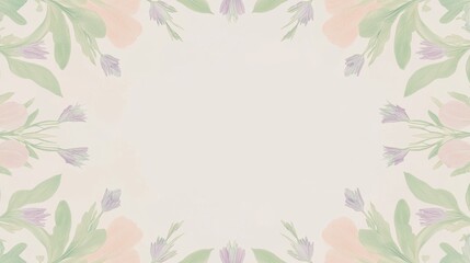 Lush pastel flower frame design floral art vibrant soft aesthetic delicate background decorative concept