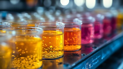 Petri Dishes Science Experiment Colorful Background