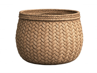 Handwoven Natural Basket with Detailed Texture Displaying Craftsmanship and Earthy Appeal Perfect for Home Decor and Styling Projects