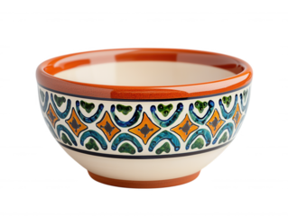 Hand-Painted Ceramic Bowl with Intricate and Colorful Details for Artistic Home Decor and Dining Enhancement