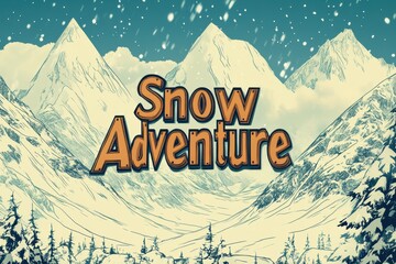 Explore mountain terrain in winter with snow adventure close to scenic peaks