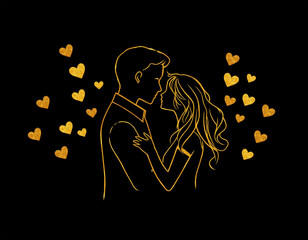 Valentine's Day card design. Illustration with oil paint. Pattern for printing on wall decorations, covers, wallpapers