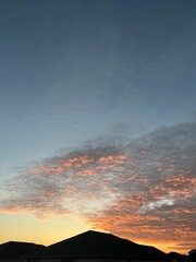 sunset over the city