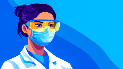 Laboratory worker wearing protective gear analyzing virus samples