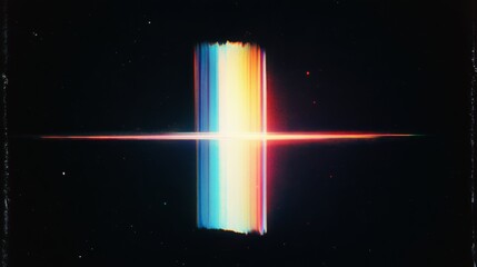 Light leaks rainbow overlay. Damaged grain screen gradient background. Glitch noise on black scratched texture with dust. Grunge abstract dusty scanned old film texture picture.