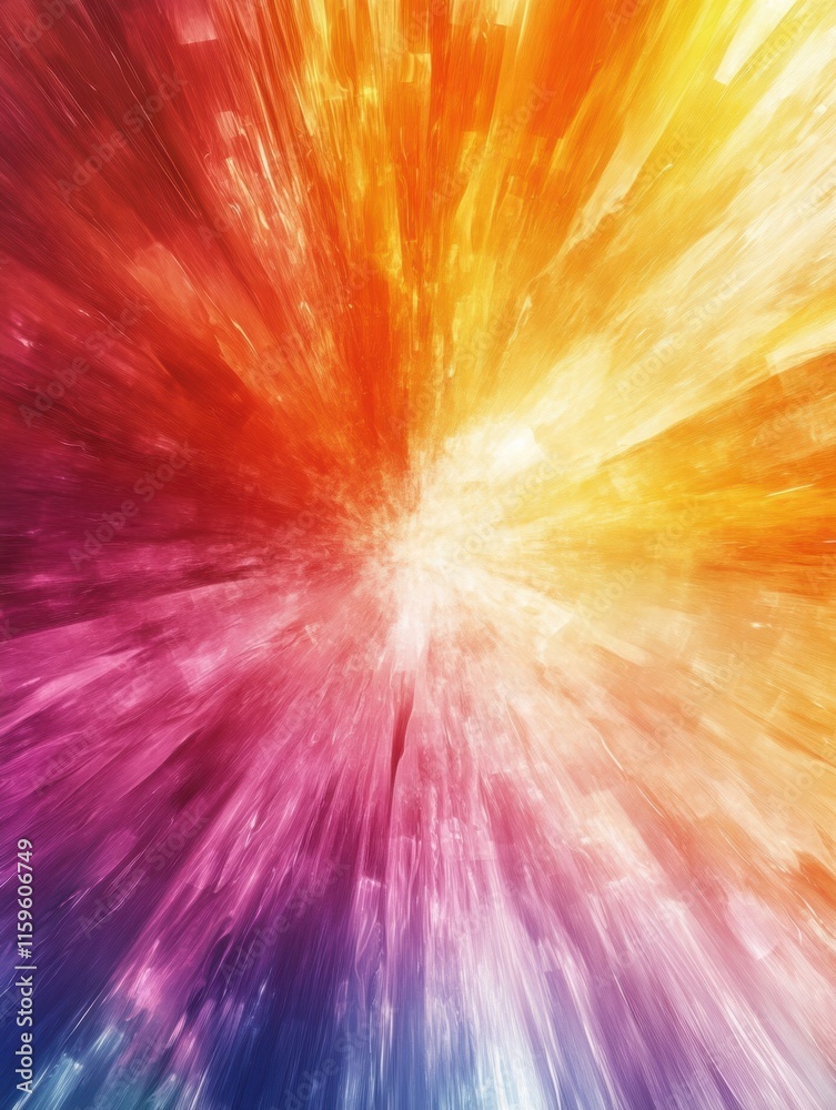 Poster vibrant explosion of colors creating dynamic energy with ample space for design elements and text pl