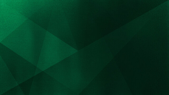 Black dark navy green abstract pattern background. Geometric shape. Line triangle angle fold polygon diamond 3d. Color gradient ombre. Rough grain noise.Black dark bottle green teal jade abstract 
