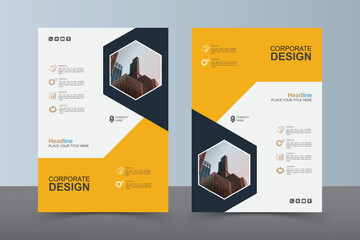 Modern Layout Flyer. Corporate Book Cover Design, EPS Vector Template. Can be Adapt to Brochure, Annual Report, Magazine, Business Presentation, Poster, flyer, Banner, Website

