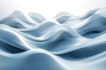 Fototapeta premium Soft, flowing waves create serene atmosphere with gentle, smooth