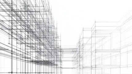 Detailed 3D Formwork Design on White Background