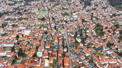 Aerial view of Sarajevo in Bosnia and Herzegovina