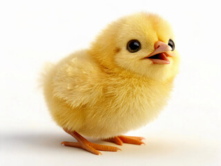 Obraz premium baby chicken on white background