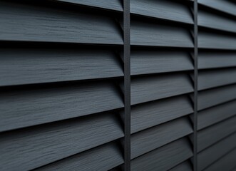 黒のスラットが並ぶモダンな建材のテクスチャー