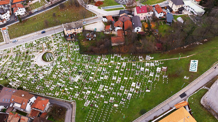 Aerial view of Sarajevo in Bosnia and Herzegovina