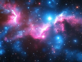 Obraz premium Celestial Nebula Cosmic Dust Starscape