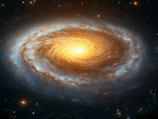 Majestic Spiral Galaxy Cosmic Swirl Of Stars And Dust