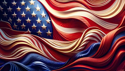 illustration of USA Flag background graphic resource