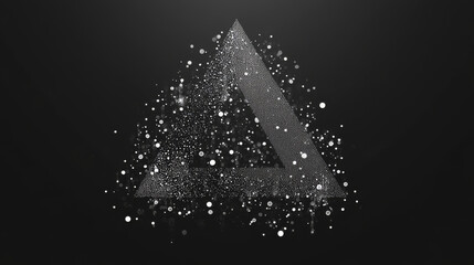 Letter A from the particles. The letter Aconsists of circles and points. Vector illustration.