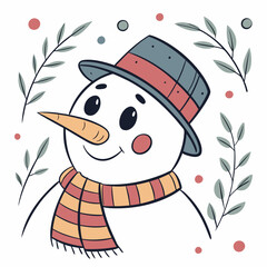 snowman with hat