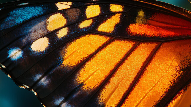 A monarch butterfly&Atilde;&cent;&Acirc;&Acirc;s wing, with cryptic symbols and hidden codes subtly etched into its delicate patterns