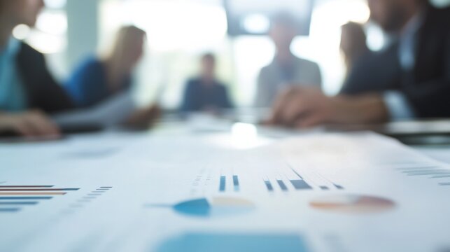 Team decision-making meeting. Featuring charts, brainstorming, and consensus building