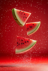 Foto em est&uacute;dio de melancia