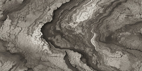 Naklejka premium Abstract grey and white stylized topographic lines in contour map texture background.