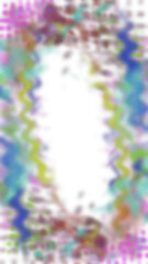 An abstract transparent psychedelic wavy vignette design element overlay.