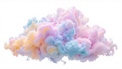 Abstract swirling pastel cloud in soft lighting