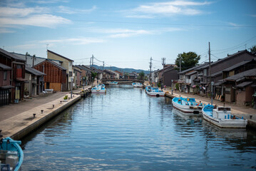 Fototapeta premium 日本のベニス 内川の風景(富山県射水市)