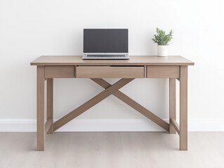 Rustic Sewing Table with Practical Storage Features