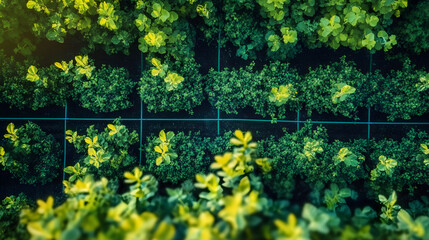 Fototapeta premium Smart Agriculture Technology Data Analysis Growth