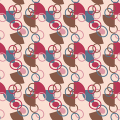 Geometrical style seamless vector pattern