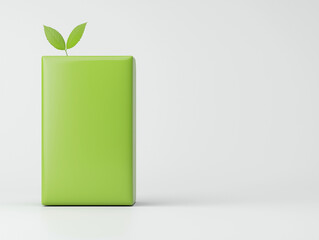Sealed Herbal Tea Box Leaning Forward on a Mint Background