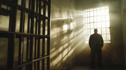Solitary Confinement Prisoner, Bars, Window, Light, Shadows, Hope, Despair, Cell, Walls, Freedom