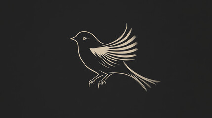 Fototapeta premium Vector logo Sparrow. 