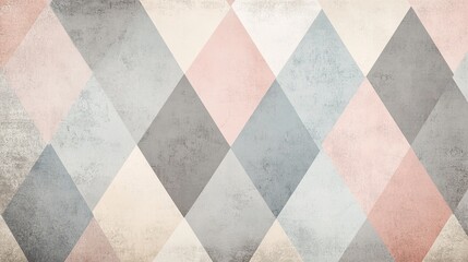 Fototapeta premium Pastel diamond pattern background texture.