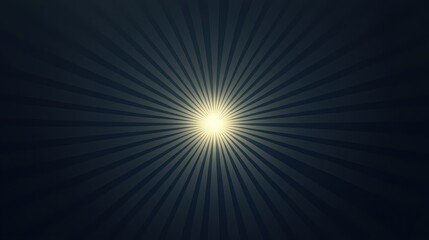 Radiant Light Emitting from a Central Point with Radiating Lines Creating a Dramatic and Striking Background for Creative Design Uses