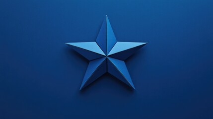 Obraz premium Shining Star Trophy Against a BlueBackdrop - A Symbol of Honor and Success for Ceremonies and Events