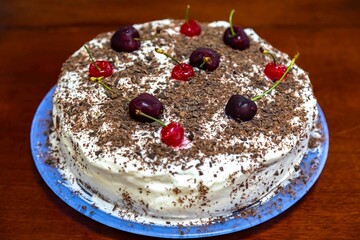 The most traditional rustic black forest pie