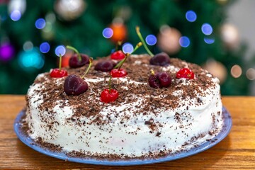 The most traditional rustic black forest pie