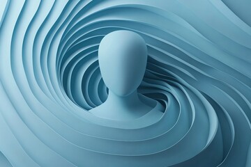 Fototapeta premium Abstract minimalist blue background. Modern and Creative Trend design