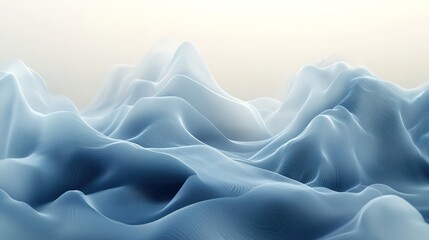 Obraz premium Soft flowing waves create serene atmosphere, showcasing smooth g