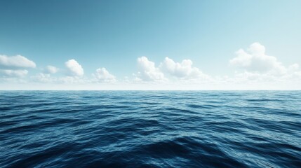 Fototapeta premium Artistic Horizon with Soft Sky and Ocean Contrast