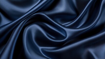 Obraz premium Deep Blue Silk Fabric with Soft Lighting and Texture
