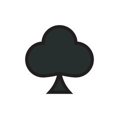 Club poker, club playing cards, gambling vector design, casino game icon illustration. 