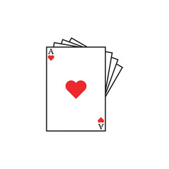 As playing card pack flat icon vector design illustration, casino game icon vector illustration. 