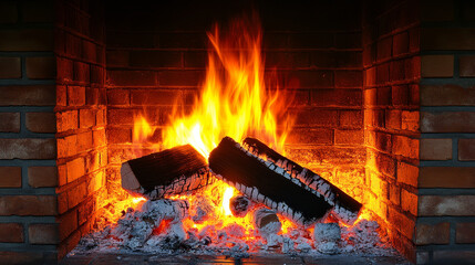 Fireplace, home interior chimneys set. Indoors stoves in rustic, traditional, vintage and modern style with logs and glass doors. Cottage heating system of brick or marble, Cartoon vector illustration